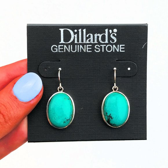 Dillard's genuine stone wire back earrings - Picture 1 of 4
